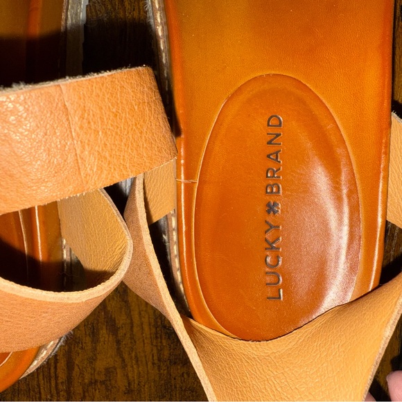 Lucky Brand Tan Leather Sandals - Picture 3 of 5